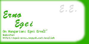 erno egei business card